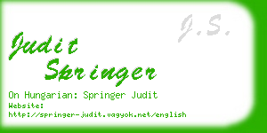 judit springer business card